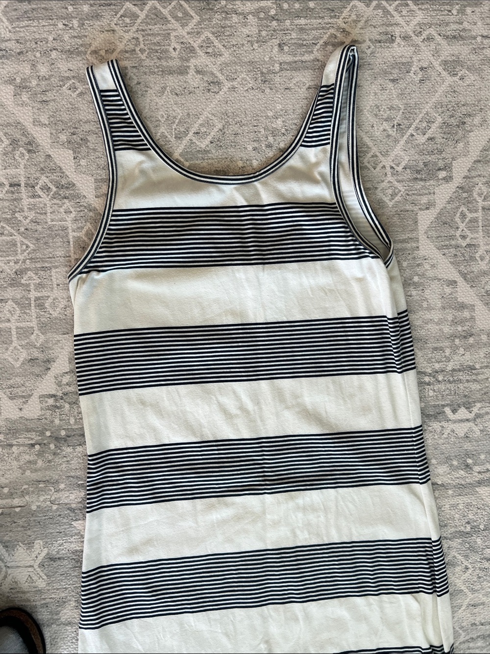 Roxy Off White & Navy Striped Tank Maxi Dress - Picture 6 of 10